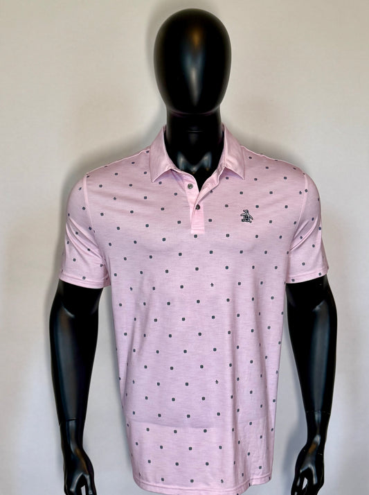 Penguin Pink Patterned Polo – Bold Style for the Modern Golfer